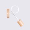 Applique Acier Blanc/Bois Naturel E27 1 Ember