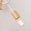 Applique Acier Blanc/Bois Naturel E27 1 Ember