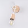 Applique Acier Blanc/Bois Naturel E27 1 Ember