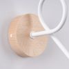 Applique Acier Blanc/Bois Naturel E27 1 Ember