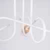 Lustre Acier Blanc/Bois Naturel E27 3 Ember