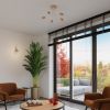 Lustre Acier Blanc/Bois Naturel E27 5 Ember
