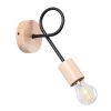 Applique Acier Noir/Bois Naturel E27 1 Ember