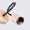 Applique Acier Noir/Bois Naturel E27 1 Ember