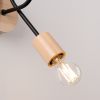 Applique Acier Noir/Bois Naturel E27 1 Ember
