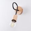 Applique Acier Noir/Bois Naturel E27 1 Ember