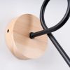 Applique Acier Noir/Bois Naturel E27 1 Ember