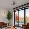 Applique Acier Noir/Bois Naturel E27 1 Ember