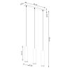 Suspension Acier Beige GU10 3 Lagos Line
