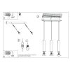 Suspension Acier Beige GU10 3 Lagos Line