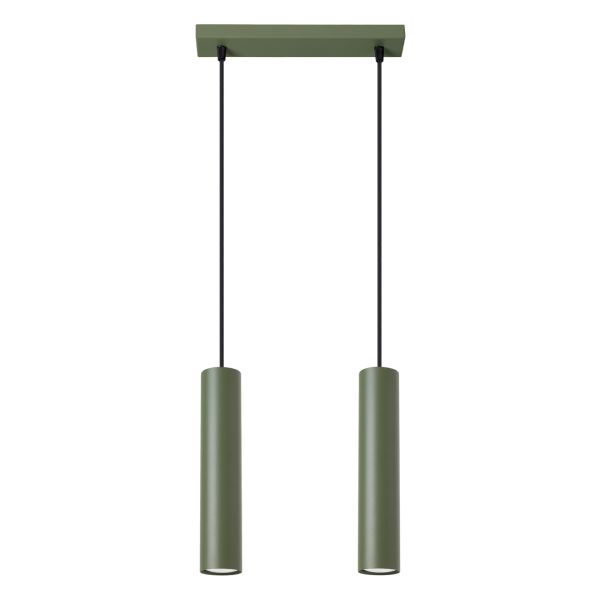 Suspension Acier Vert Olive GU10 2 Lagos