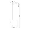 Suspension Acier Vert Olive GU10 2 Lagos