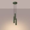 Suspension Acier Vert Olive GU10 3 Lagos