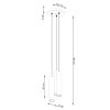 Suspension Acier Vert Olive GU10 3 Lagos