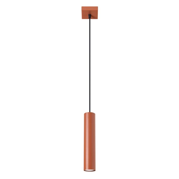 Suspension Acier Ocre Rouge GU10 1 Lagos