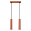 Suspension Acier Ocre Rouge GU10 2 Lagos