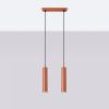 Suspension Acier Ocre Rouge GU10 2 Lagos