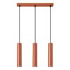 Suspension Acier Ocre Rouge GU10 3 Lagos Line