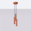 Suspension Acier Ocre Rouge GU10 3 Lagos