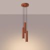 Suspension Acier Ocre Rouge GU10 3 Lagos