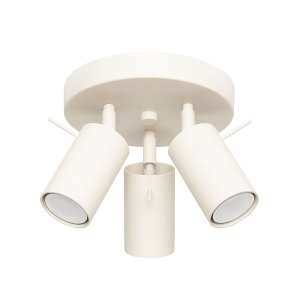 Plafonnier Acier Beige GU10 3 Ring