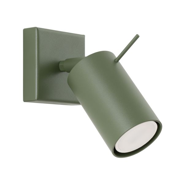 Applique Acier Vert Olive GU10 1 Ring