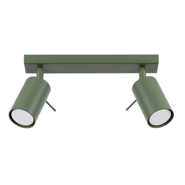 Plafonnier Acier Vert Olive GU10 2 Ring