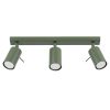 Plafonnier Acier Vert Olive GU10 3 Ring Line