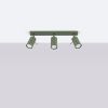 Plafonnier Acier Vert Olive GU10 3 Ring Line