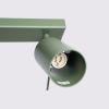 Plafonnier Acier Vert Olive GU10 3 Ring Line