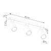 Plafonnier Acier Vert Olive GU10 3 Ring Line