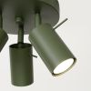 Plafonnier Acier Vert Olive GU10 3 Ring