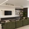 Plafonnier Acier Vert Olive GU10 3 Ring