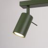 Plafonnier Acier Vert Olive GU10 4 Ring