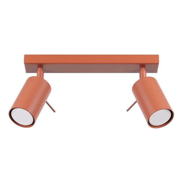 Plafonnier Acier Ocre Rouge GU10 2 Ring
