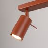 Plafonnier Acier Ocre Rouge GU10 3 Ring Line