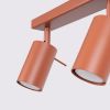 Plafonnier Acier Ocre Rouge GU10 3 Ring Line