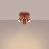 Plafonnier Acier Ocre Rouge GU10 3 Ring