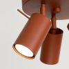 Plafonnier Acier Ocre Rouge GU10 3 Ring