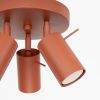 Plafonnier Acier Ocre Rouge GU10 3 Ring