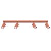 Plafonnier Acier Ocre Rouge GU10 4 Ring