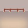 Plafonnier Acier Ocre Rouge GU10 4 Ring