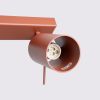 Plafonnier Acier Ocre Rouge GU10 4 Ring
