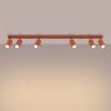 Plafonnier Acier Ocre Rouge GU10 6 Ring