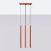 Suspension Acier Ocre Rouge G9 3 Pastelo Line