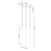 Suspension Acier Ocre Rouge G9 3 Pastelo Line