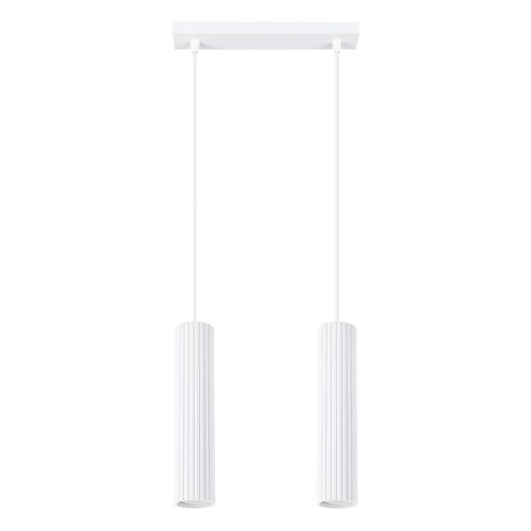 Suspension Aluminium Blanc GU10 2 Karbon