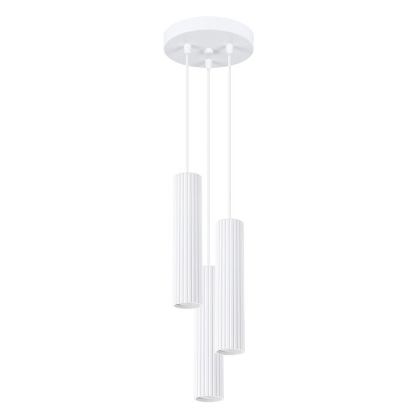 Suspension Aluminium Blanc GU10 3 Karbon