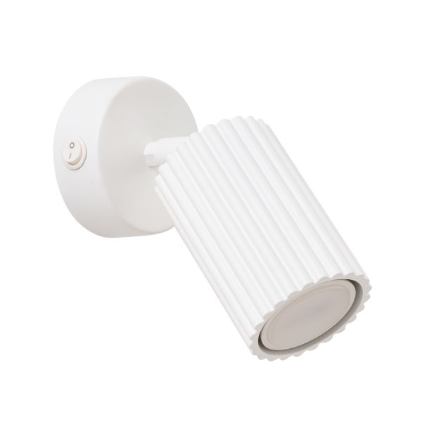 Applique Aluminium Blanc GU10 1 Karbon Switch