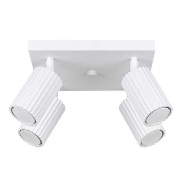 Plafonnier Aluminium Blanc GU10 4 Karbon